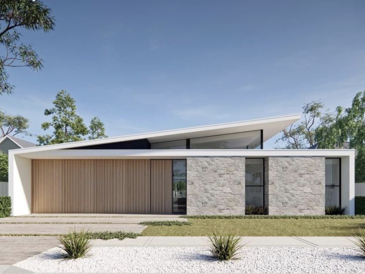 Modern residential facade